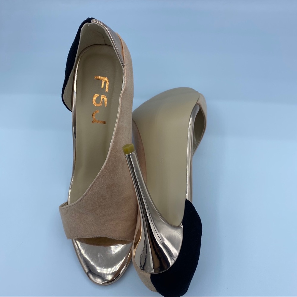 FSJ Women Sexy Peep Toe Cutout Pumps Sandals D'Ors - Picture 10 of 12